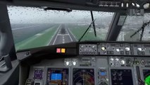 737 Landing in extremely strong storm