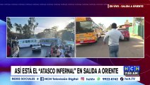 Caos en la carretera de Tegucigalpa a Danlí por protesta de transportistas