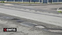 Residents baffled after council can 'only afford' to repair half the road - leaving most full of potholes