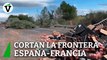Agricultores españoles tiran árboles y cortan la frontera con Francia