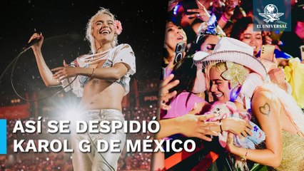 Karol G se despide de México tras exitosa gira con emotivo mensaje