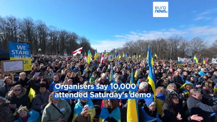 Ukrainians and Russians in Berlin in solidarity against war