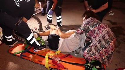 Bolu'da feci bisiklet kazası! Gidon bacağına saplandı