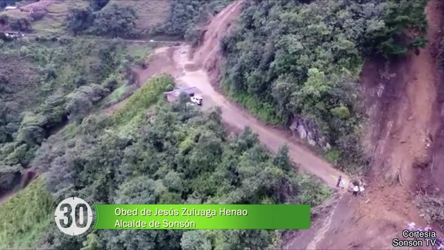 06-10-17 Es un milagro que no hubo victimas Alcalde de Sonson sobre derrumbe