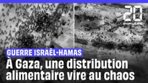 Guerre Israël-Hamas : À Gaza, une distribution d'aide alimentaire vire au chaos #shorts