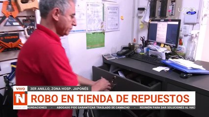 Robaron en unan tienda de repuestos