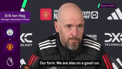 Video herunterladen: Ten Hag 'can smell' excitement ahead of Manchester Derby