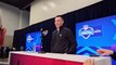 Las Vegas Raiders GM Tom Telesco On Podium 2024 NFL Combinne