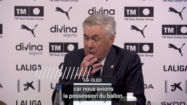 Real Madrid - Ancelotti agacé par la fin de match contre Valence : Cela ne m'était jamais arrivé