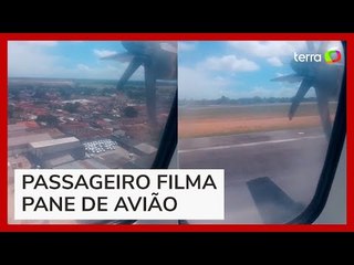 Passageiro filma pane de motor de avião que saiu de Recife (PE)