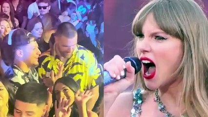 Tải video: Party Vibes: Travis Kelce Requests Taylor Swift at Chief's Victory Celebration!