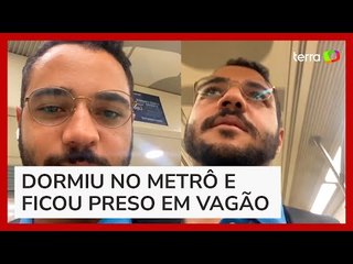Estudante viraliza ao ficar preso no metrô de Salvador após dormir demais