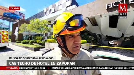 Colapsa techo del hotel Expo Plaza en Zapopan, Jalisco