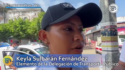 Keyla Sulbarán, hace historia como la primer mujer elemento de Transporte Público en Veracruz