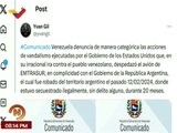Comunicado | Venezuela repudia las acciones de vandalismo de los EE.UU. contra el avión de Emtrasur