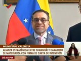 Carabobo y Shanghái firman acuerdos para construir una planta de maquinaria pesada