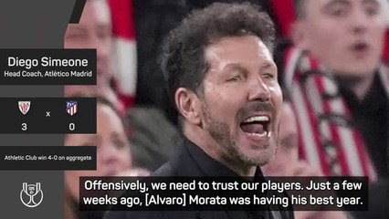 Simeone seeking improvement in both boxes as Atlético lose semi-final