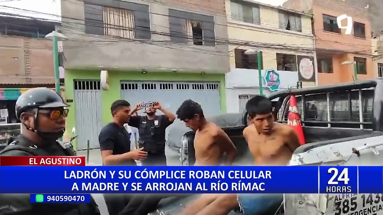 Delincuente roba a madre con su niño en brazos y se lanza al río para evitar captura
