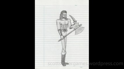 Barbarian Pencil Sketch Video #16 (03-01-2024)