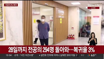 전공의 복귀율 3%…다음주부터 면허 정지 착수