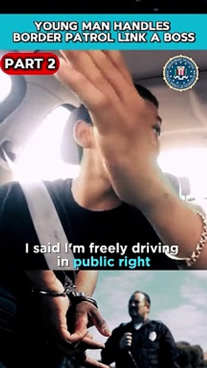 Young Man Handles Border Patrol Like A Boss  Part 2 #horderpatrol #border #lawenforcement #rights