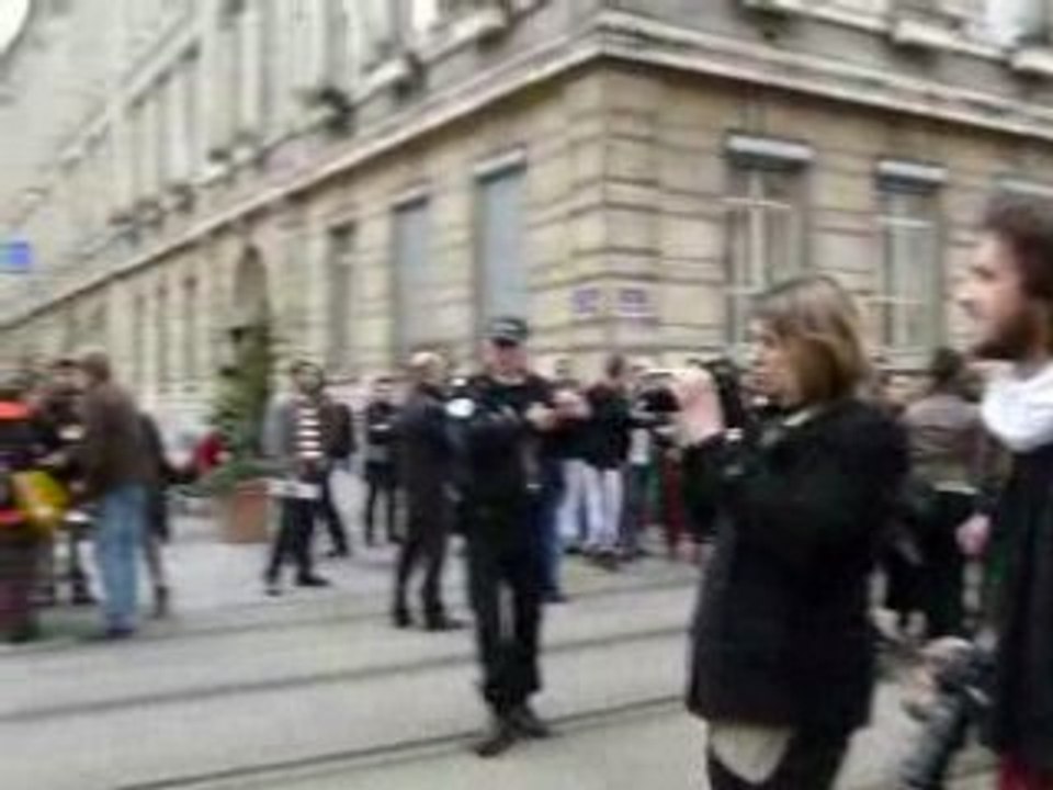 La manif des travailleurs sociaux de l'IFTS à Lyon