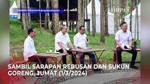 Potret AHY Bareng Presiden Jokowi dan Jajaran Menteri Santap Sukun di IKN