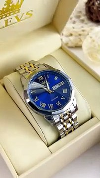 OLEVS Men’s Watches Rhombus Mirror Original Quartz Watch for Man Waterproof Luminous Stainless Steel Wristwatch Male Date Week