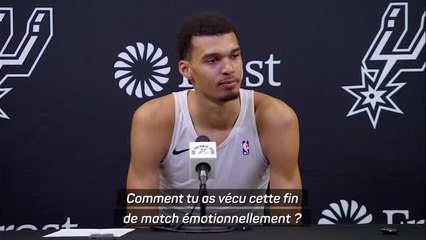 Spurs - Wembanyama : "Les grands joueurs mettent 30 points tous les soirs"