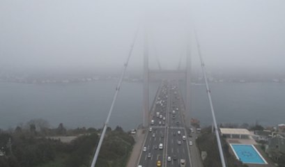 İstanbul'da sis havadan görüntülendi