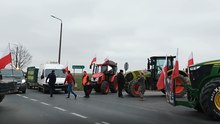 Protesty rolników pod Toruniem