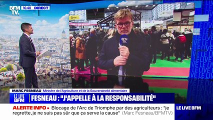 "Les animaux sont bien traités ici": Marc Fesneau réagit aux propos de Sandrine Rousseau sur la maltraitance des animaux au Salon de l'agriculture