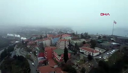 Sise gömülen İstanbul havadan görüntülendi