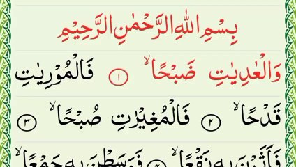 Surah Al Adiyat  سورہ العادیات