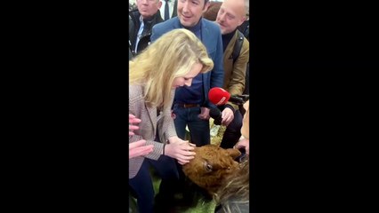 Marion Maréchal aspergée de bière au Salon de l'agriculture