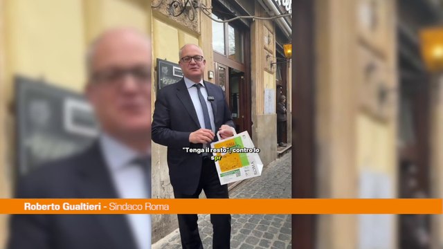 Roma, Gualtieri IniziativaTenga il resto contro lo spreco alimentare