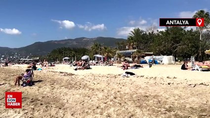 Alanya'da mart ayında deniz keyfi