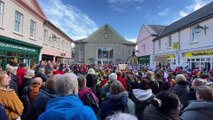 Brecon schoolchildren sing Welsh national anthem on St David's Day