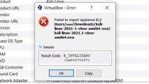 How To Fix Failed to import appliance and Error Code E_INVALIDARG (0x80070057) in VirtualBox