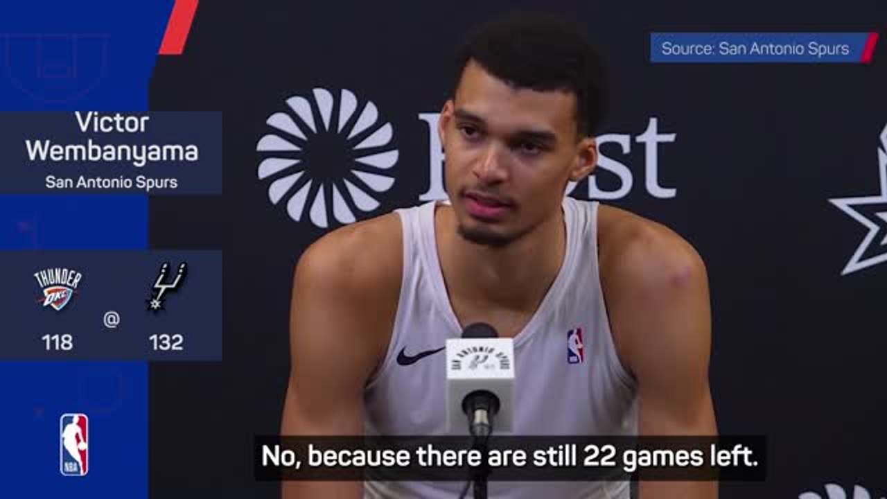 Rookie of the Year race is not over, insists Wembanyama