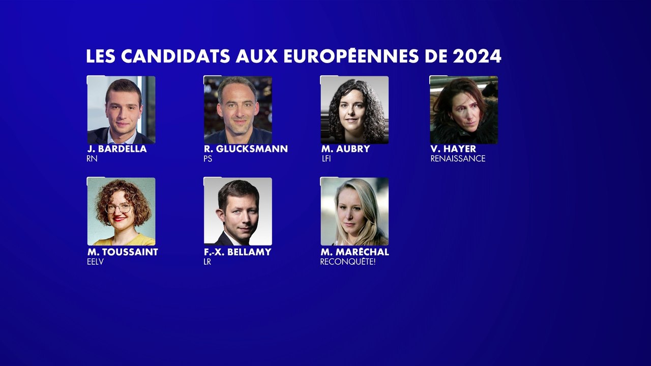 Les candidats aux européennes de 2024