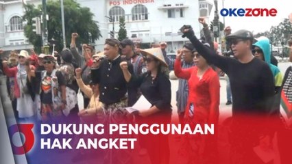 Elemen Masyarakat di Yogyakarta Demo Dukung Penggunaan Hak Angket