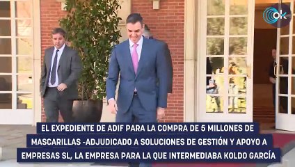 Sánchez también fue informado del contrato de 12,5 millones de Adif con la trama Koldo