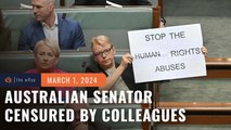 Australian senator who protested during Marcos’ speech censured by colleagues