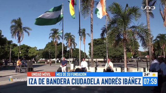 Iza de bandera ciudadela Andrés Ibáñez