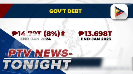 Gov’t debt at P14.79T as of end-January 2024