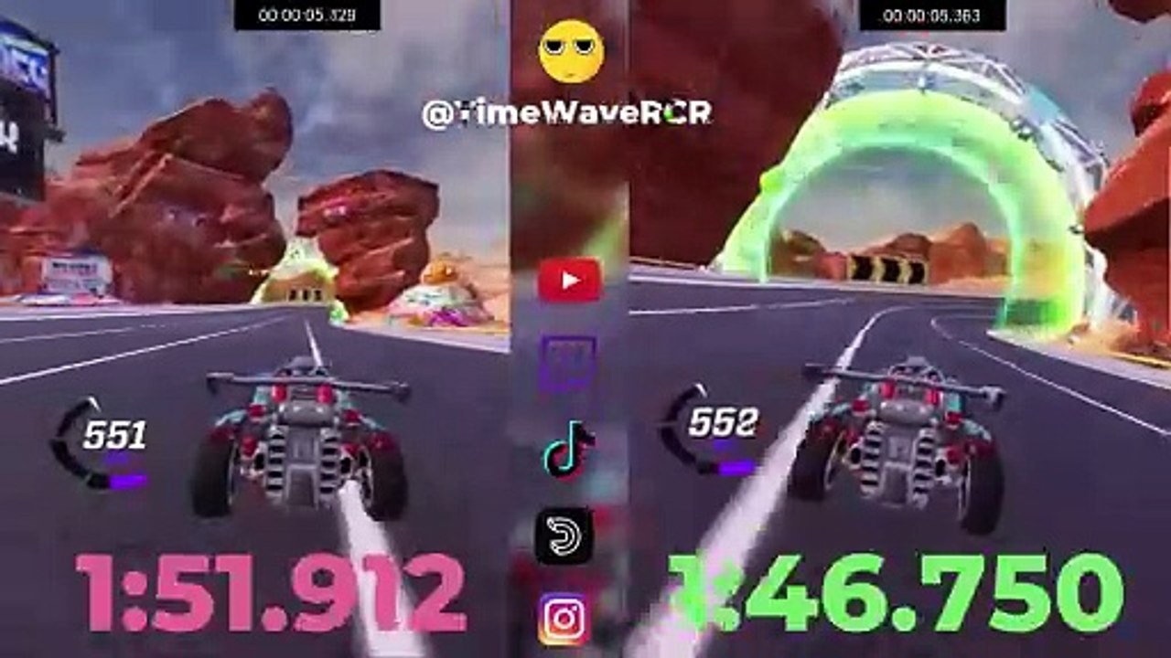 Day Drifting (1:51 vs 1:46) - Rocket Racing