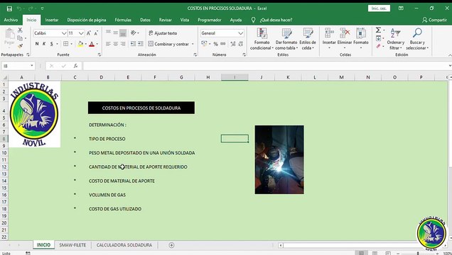 CALCULATE WELDING BUDGET AND COST -CALCULAR PRESUPUESTO Y COSTO DE SOLDADURA EN EXCEL MACRO