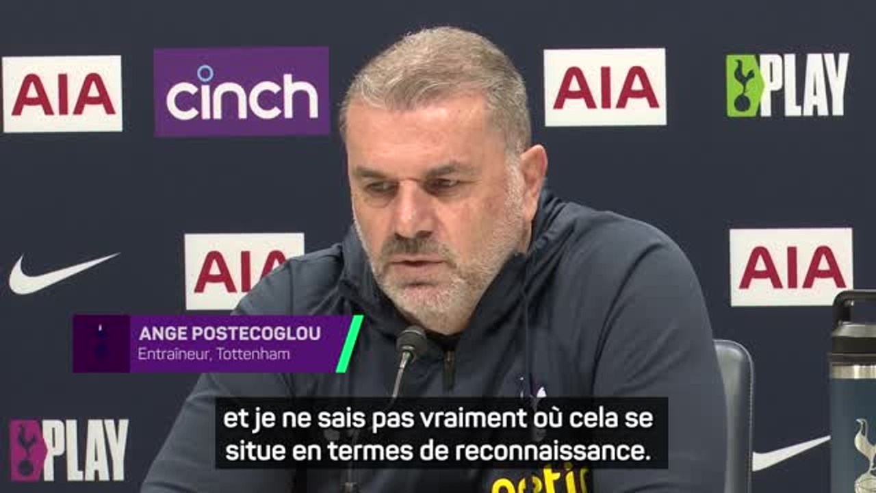 Tottenham - Postecoglou : “C'est une reconnaissance du travail que nous avons accompli depuis le début de la saison”