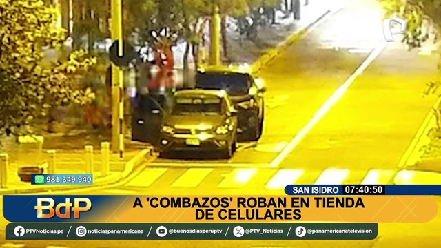 Robo en manada en San Isidro: asaltan conocida tienda de celulares tras romper mampara